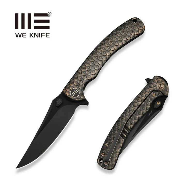 Ніж складаний туристичний Weknife Dracarys, (9.1 см) Böhler M390 / титан 6AL4V бронзовий/чорний 