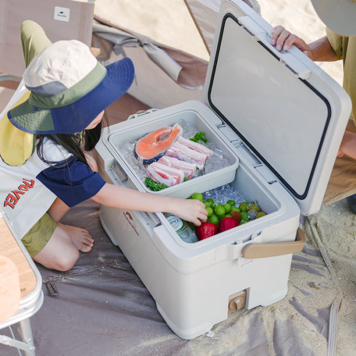 Туристичний холодильник до 36 годин Naturehike CNK2300BS012, 22 л, бежевий 