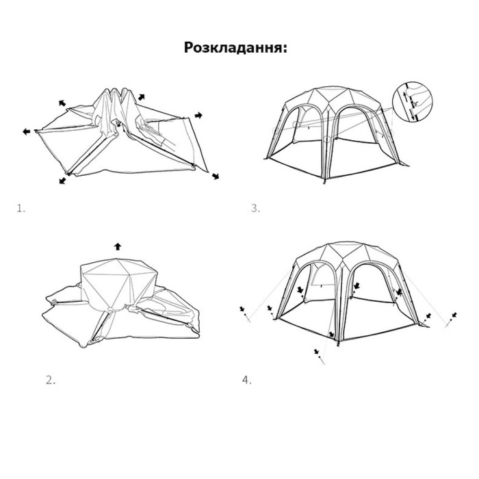 Тент для кемпінгу Naturehike CNK230WS014, 4.6 м * 4,0 м, бежевий 