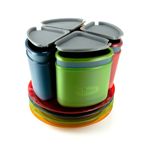 Набір посуду GSI Outdoors Infinity 4 Person Compact Tableset 