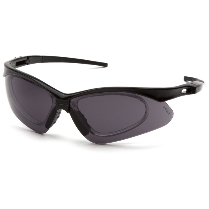 Окуляри Pyramex PMXTREME RX (gray) Anti-Fog чорні з діоптричною вставкою 