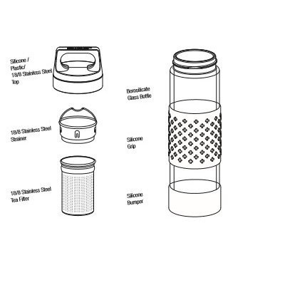 Фляга SIGG H&C Glass WMB, 0.4 л (біла) 