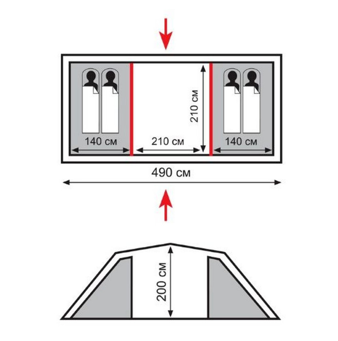 Намет Tramp Hurone 4 (v2) TTT-025 