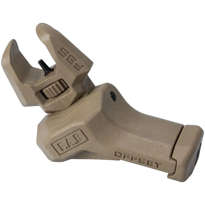Цілик і мушка FAB Defense FRBS OFFSET 45 градусів. Desert tan 