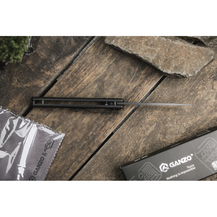 Ніж складаний Ganzo G721-B чорний клинок 