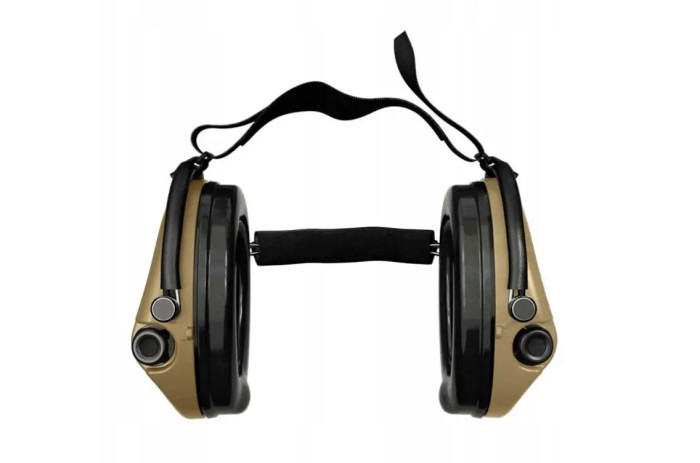 Навушники Sordin Supreme Mil AUX з заднім тримачем,пісочні 