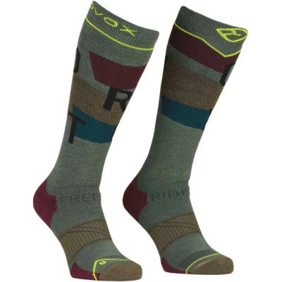 Шкарпетки чоловічі Ortovox FREERIDE LONG SOCKS COZY M wild herbs - 45-47 - оливковий