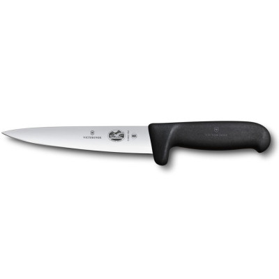 Універсальний ніж для м'яса Victorinox FIBROX 16см чорн.Safety Grip 5.5603.16M