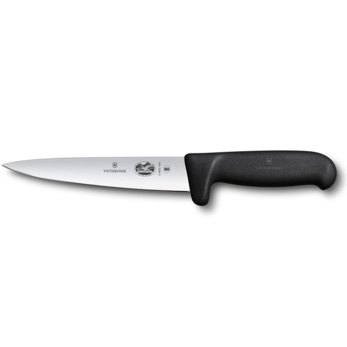 Універсальний ніж для м'яса Victorinox FIBROX 16см чорн.Safety Grip 5.5603.16M