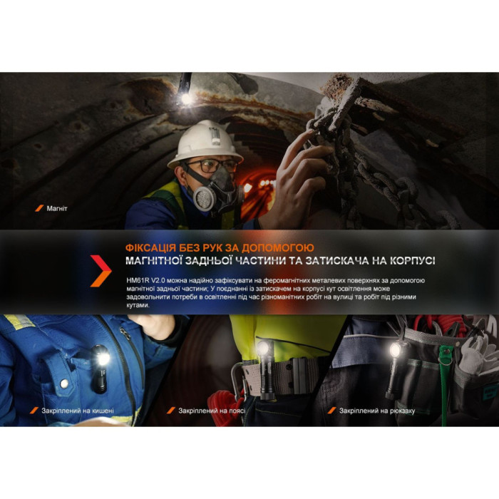 Мультиліхтар Fenix HM61R V2.0 (Відкрита упаковка/ремонт драйвера) 