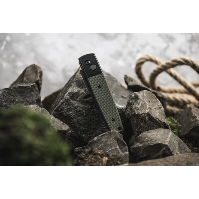 Ніж складаний Ganzo G721B-GR зелений, чорний клинок 