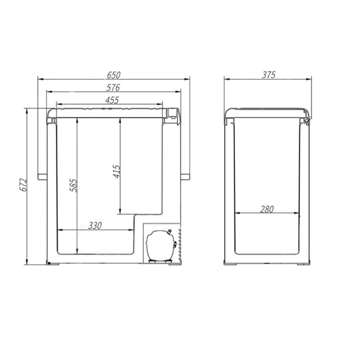 Портативний холодильник Brevia 75L (Компресор LG) 