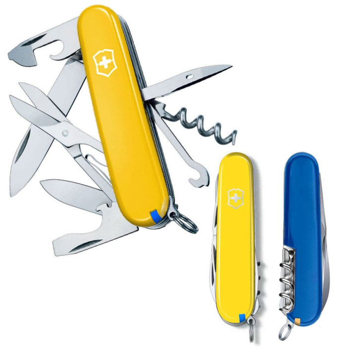 Ніж Victorinox Climber Ukraine 91мм/14функ/біл /жовт-син 