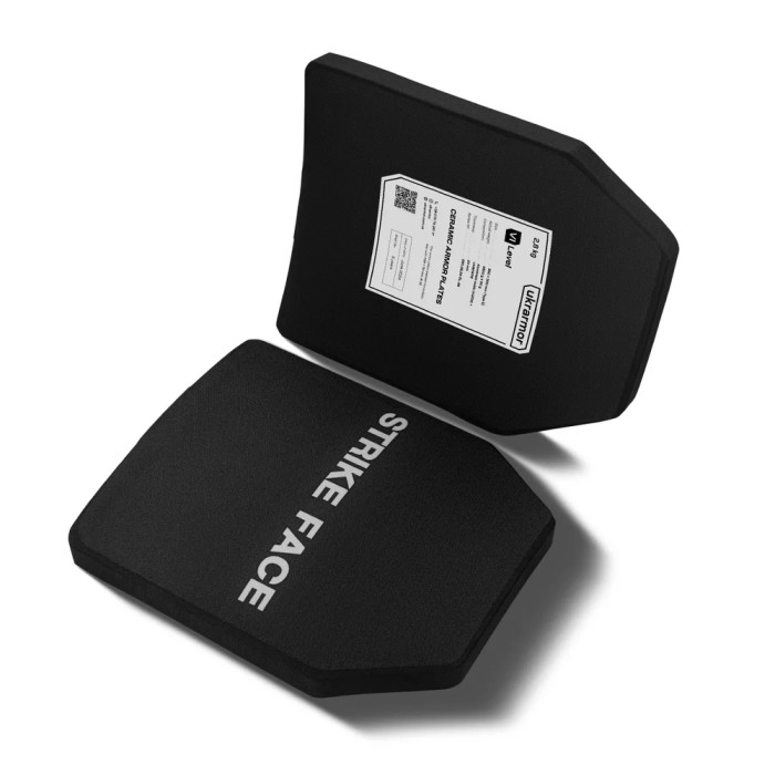 Комплект бронеплит керамічних Ukrarmor 6 клас, 5,6 кг M (25х30 см.) 