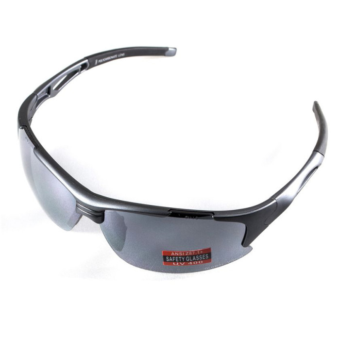Окуляри Global Vision Friday Gray (silver mirror) дзеркальні чорні 