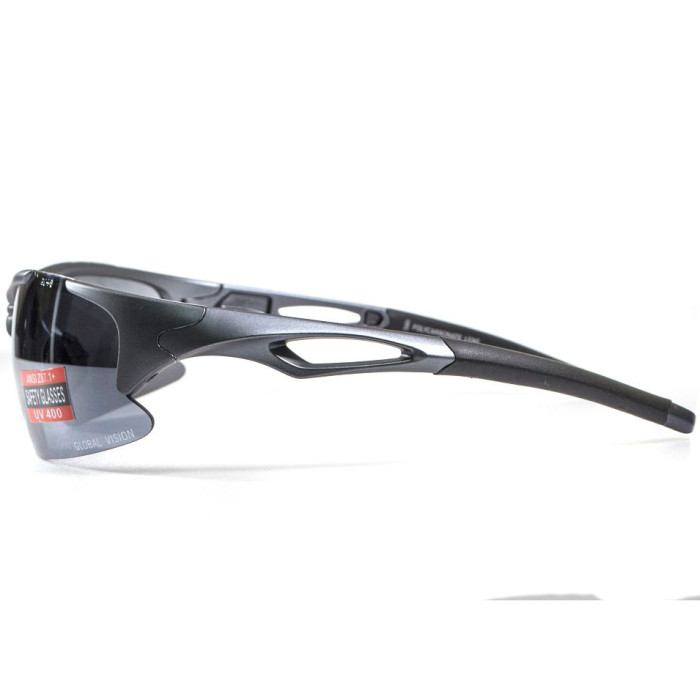 Окуляри Global Vision Friday Gray (silver mirror) дзеркальні чорні 