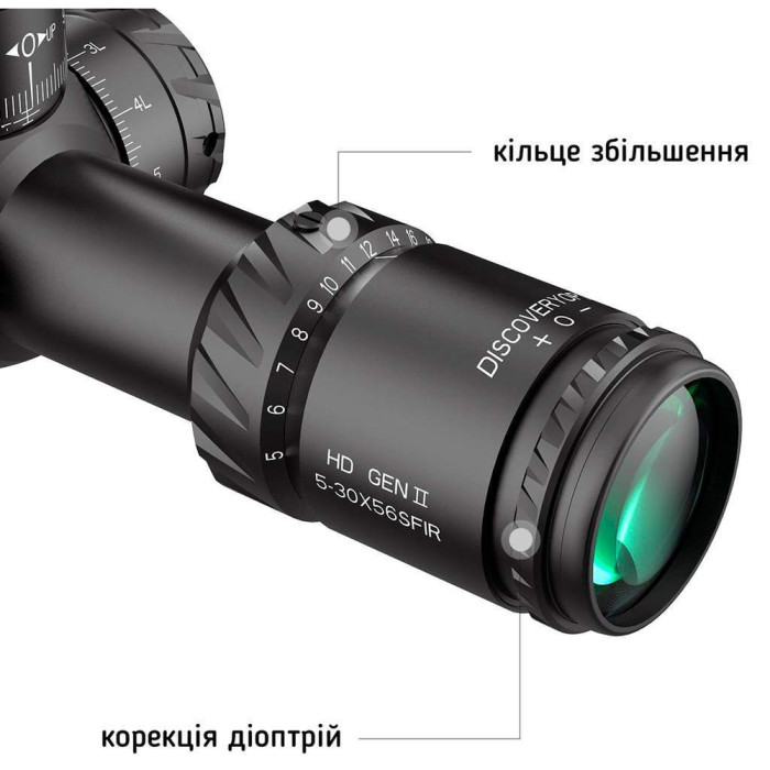 Приціл Discovery Optics HD 5-30x56 SFIR 34mm підсвічування (170114) 