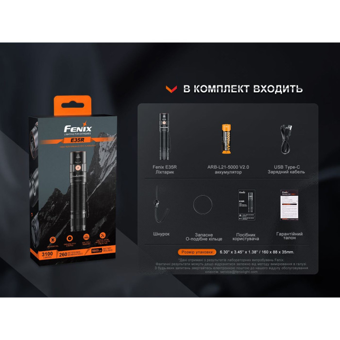Ліхтар ручний Fenix E35R 