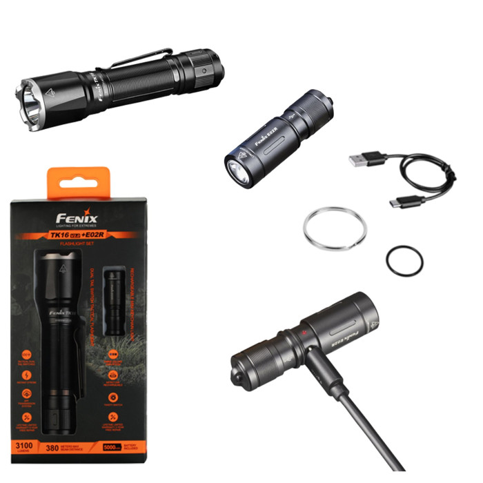 Ліхтар ручний Fenix TK16 V2.0 + подарунок Ліхтар ручний Fenix E02R 