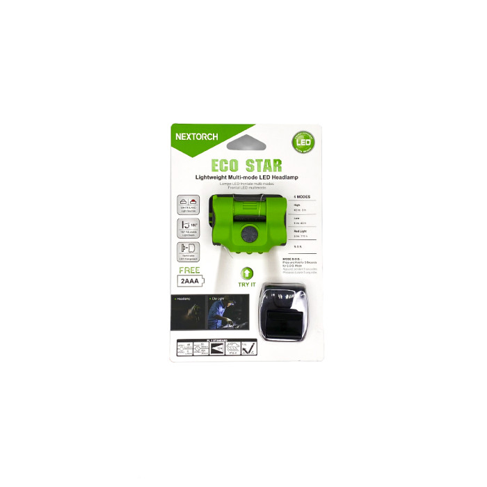 Ліхтар налобний Nextorch Eco Star зелений 