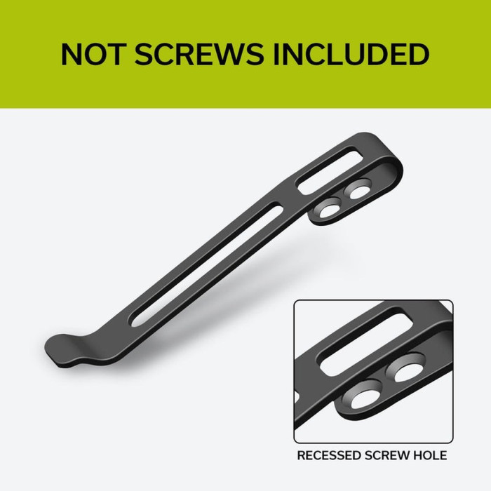 Кліпса кишенькова сталева чорна Civivi без гвинтів 