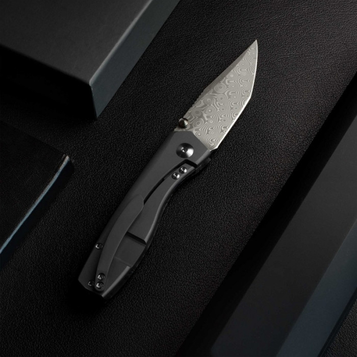 Ніж Ocaso Delos, Black Dunes, Damascus 