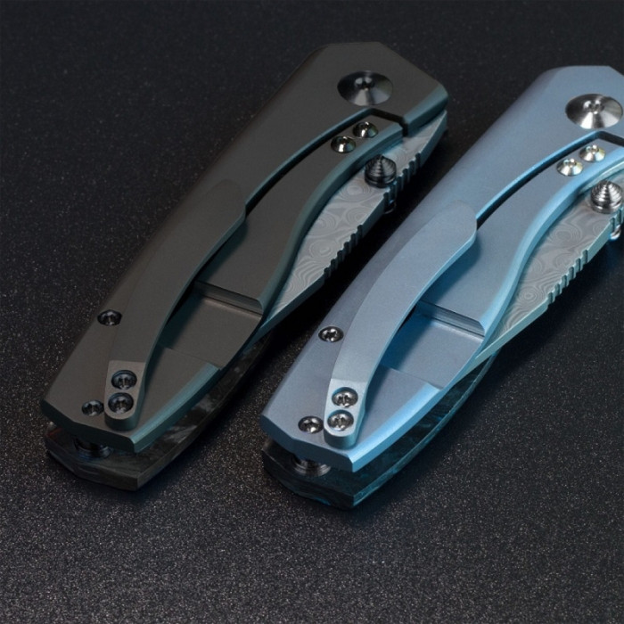 Ніж Ocaso Delos, Black Dunes, Damascus 