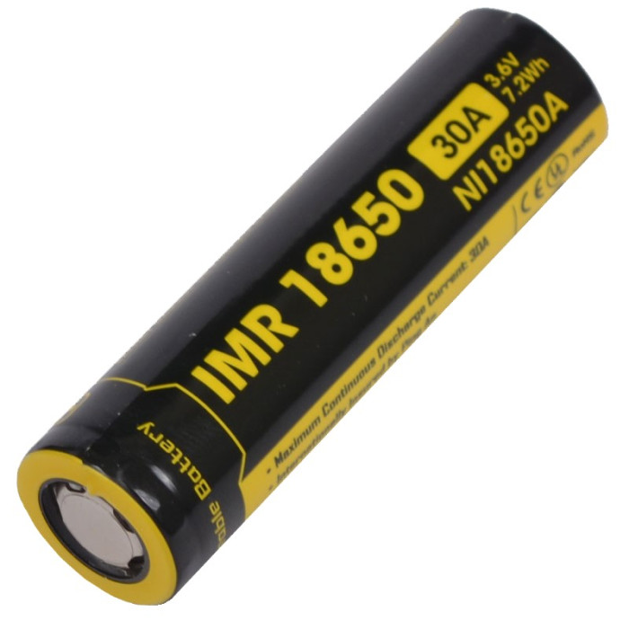Акумулятор літієвий 18650 Li-Ion IMR Nitecore (2000mAh) 