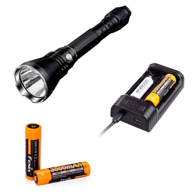 Комплект ліхтар Fenix TK47UE + 2 акумулятора ARB-L18-3500 + зарядний пристрій ARE-X2