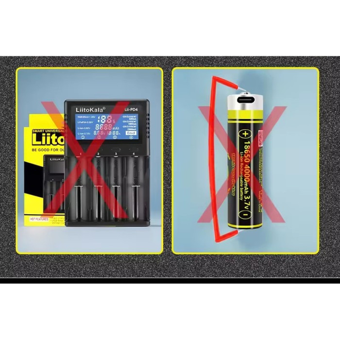 Акумулятор LiitoKala USB-King4000 18650 на 4000 mAh з USB 