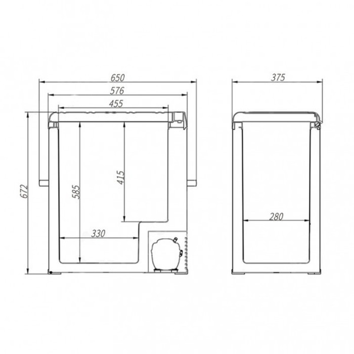 Портативний холодильник Brevia 75L, 22470 