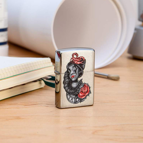 Запальничка Zippo 200 Stylized Tattoo Design (49112) 