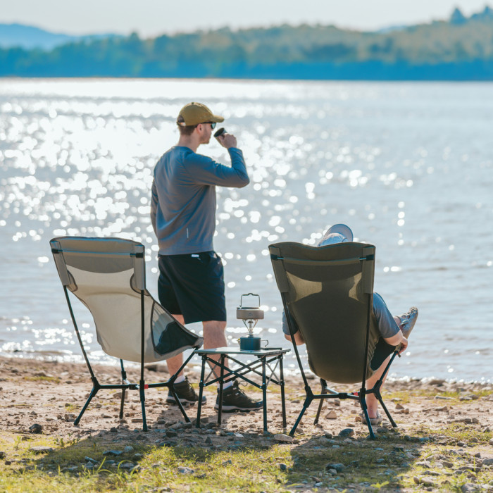 Стілець складаний ультралегкий Naturehike CNK2550JJ013 Yamami YL01, розмір L, алюміній, сірий 