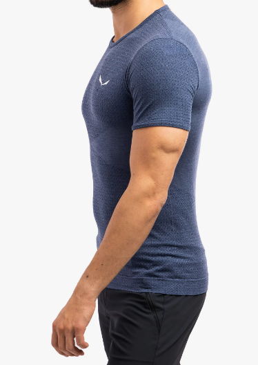 Термофутболка чоловіча Salewa ZEBRU RESPONSIVE S/S TEE - синя, XL 