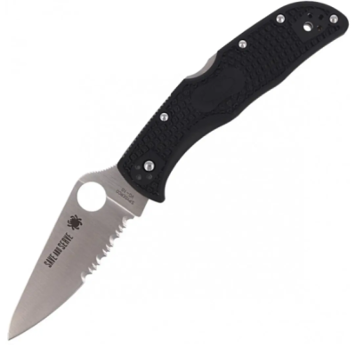 Ніж Spyderco Endela Thin Red Line, напівсеррейтор