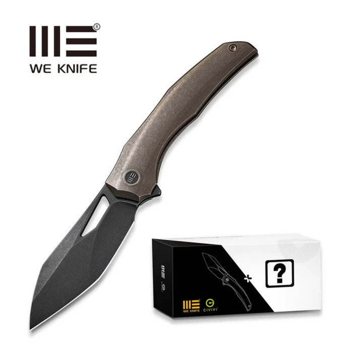 Ніж складаний туристичний Weknife Ignio Mystery Box, (8.4 см) CPM 20CV / титан 6AL4V бронзовий 
