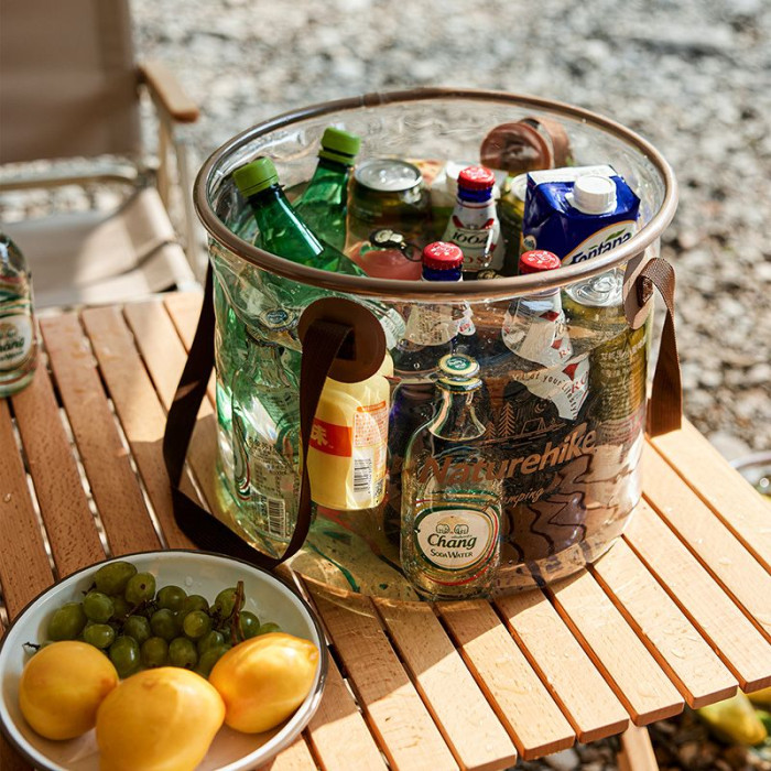 Складаний контейнер для води з ПВХ Naturehike NH20SJ040, 10л, прозорий 