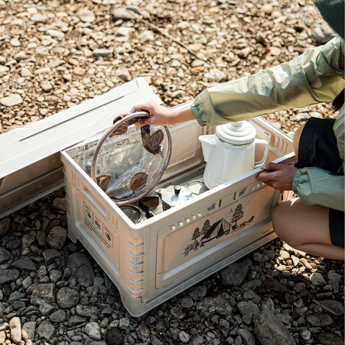 Складаний контейнер для води з ПВХ Naturehike NH20SJ040, 10л, прозорий 