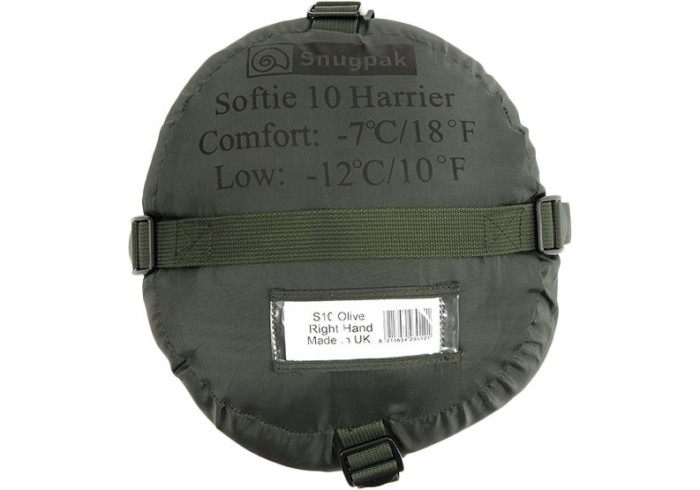 Спальник Snugpak Softie 10 Harrier RH -7°c,/-12, 220х80, 1,75 кг. olive 