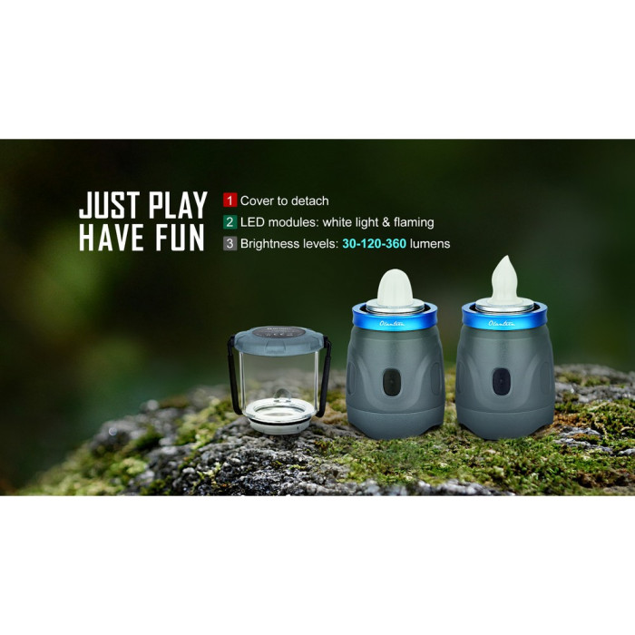 Ліхтар Olight Olantern Green дві насадки в комплекті, лампа /Свічка ц: зелений 