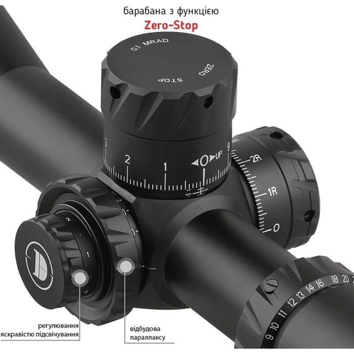Приціл Discovery Optics HD-GEN2 4-24X50SFIR FFP ZEROSTOP 34mm підсвічування (231203) 