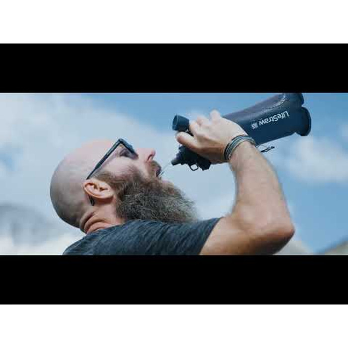 Пляшка-фільтр для води LifeStraw Peak Squeeze, 650 мл, Dark Mountain Gray (LSW LSPSFMLGRWW) 