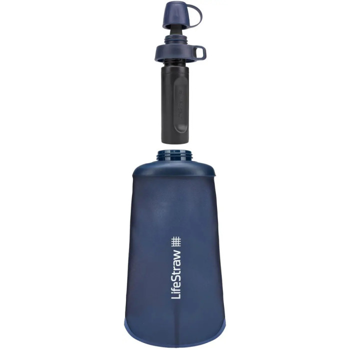 Пляшка-фільтр для води LifeStraw Peak Squeeze, 650 мл, Dark Mountain Gray (LSW LSPSFMLGRWW) 