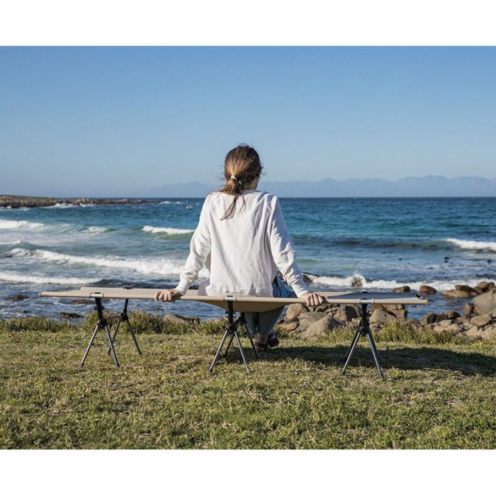 Ліжко складане Naturehike ультралегке NH19JJ006, алюміній, чорний 