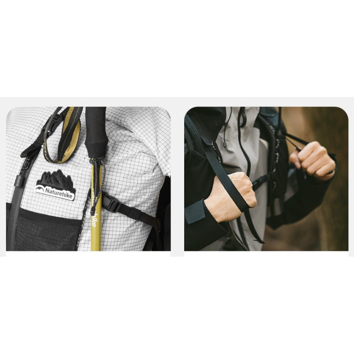 Рюкзак туристичний Naturehike Helium CNK2300016, 30+5 л, білий 