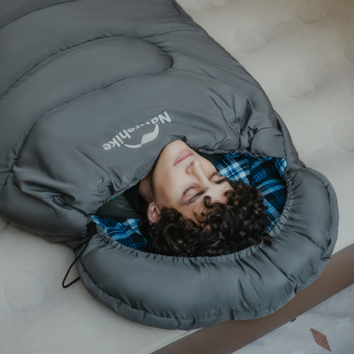 Спальний мішок з капюшоном Naturehike Clear Sky HL500 CNK2450WS042, сірий 