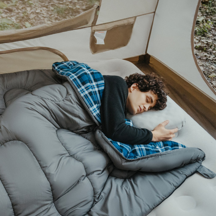 Спальний мішок з капюшоном Naturehike Clear Sky HL500 CNK2450WS042, сірий 