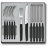 Набор кухонный Victorinox Swiss Modern Table Set (6 ножей tomato, 6 вилок), Черный