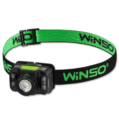 Ліхтар налобний Winso 220Lm, 5W CREE XTE , 1800mAh, Zoom, Sensor White/Red