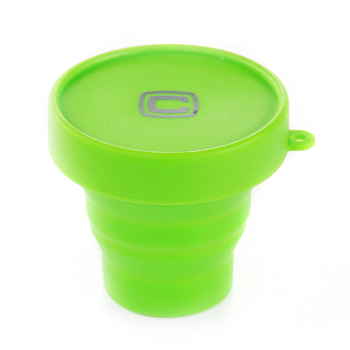 Чашка складана з кришкою зелена СИЛА (150 мл) 